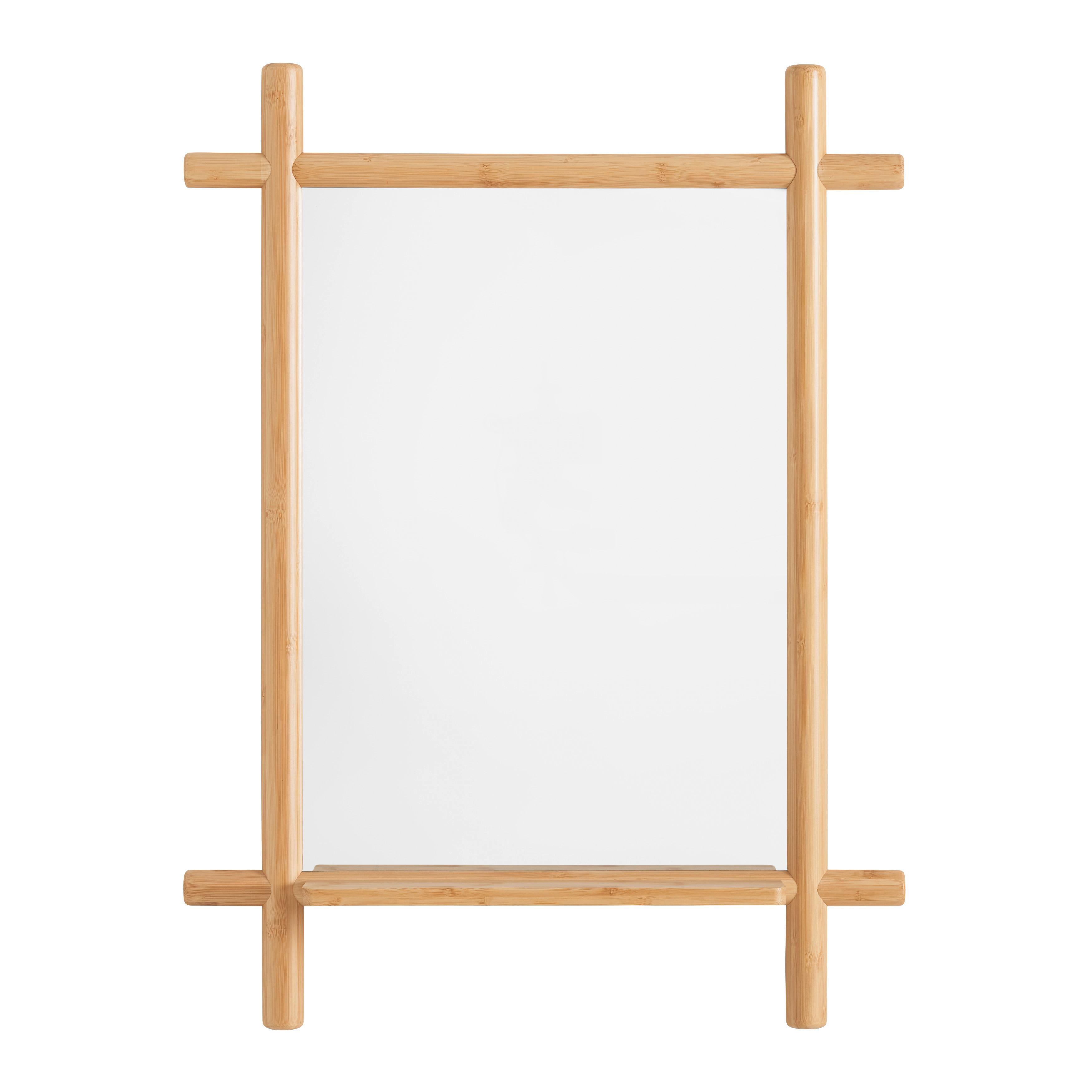SPEGEL BONNIE -BASED/SB- - naturfärgad, Modern, trämaterial/trä (55/74/12cm) - Based