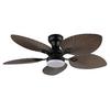 DECKENVENTILATOR 03672B ELISE - Opal/Schwarz, Konventionell, Kunststoff/Metall (107/28,5cm) - Globo