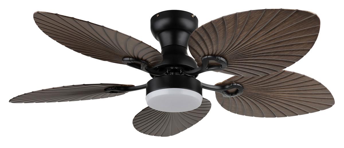 DECKENVENTILATOR 03672B ELISE - opale/noir, Konventionell, matière synthétique/métal (107/28,5cm) - Globo