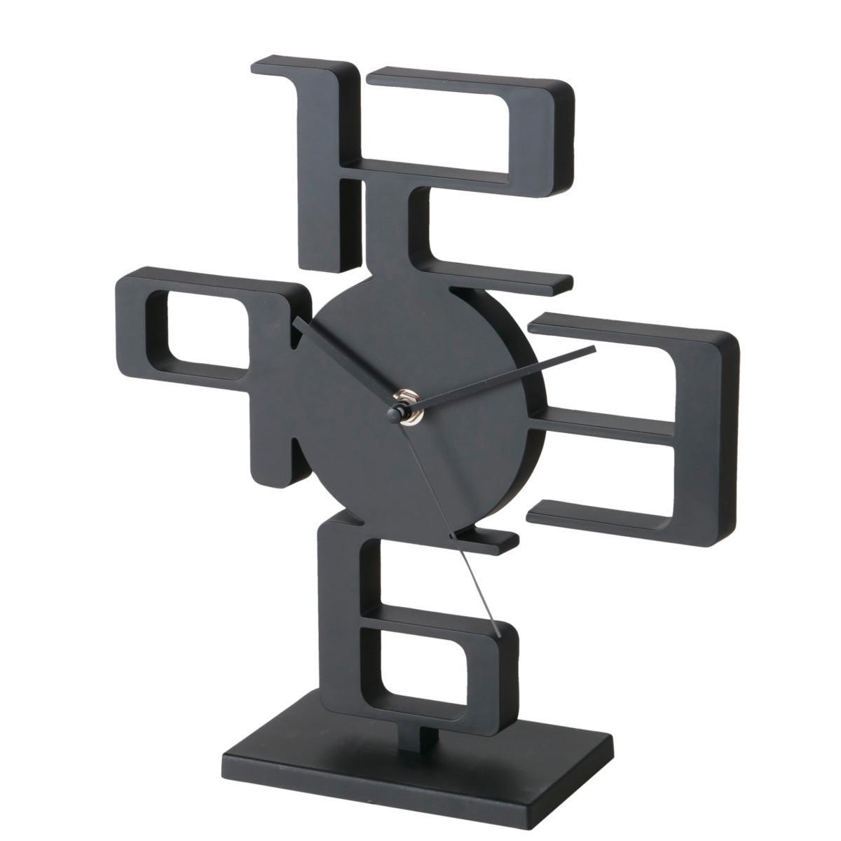 ZEGAR STOŁOWY 2022957 - MODERN LIVING - czarny, Basics, tworzywo sztuczne (25/8/27cm)
