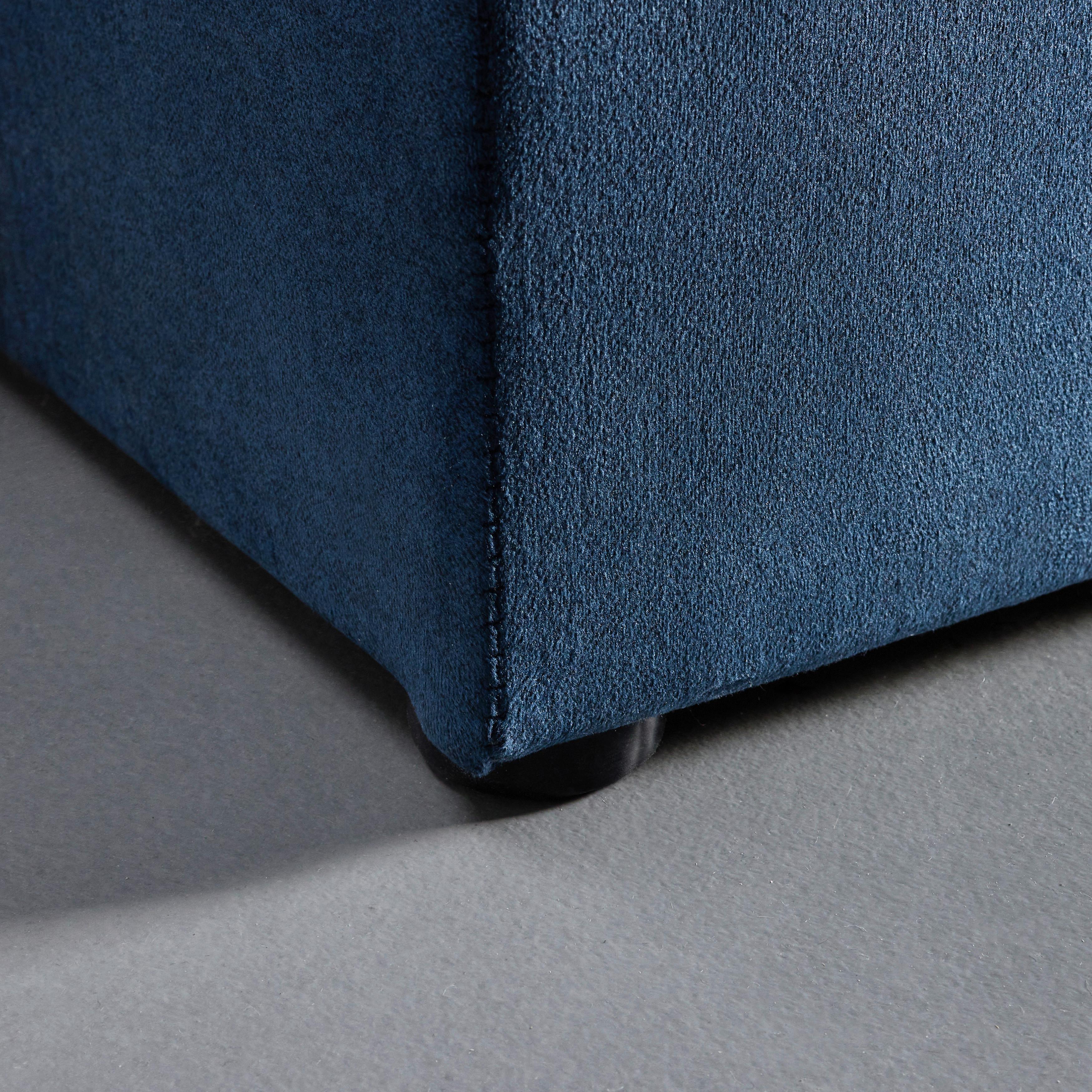 Boxspringbett 180x200 cm, "Kilian", blau, mit Topper - Blau, MODERN, Kunststoff/Textil (180/200cm) - Bessagi Home