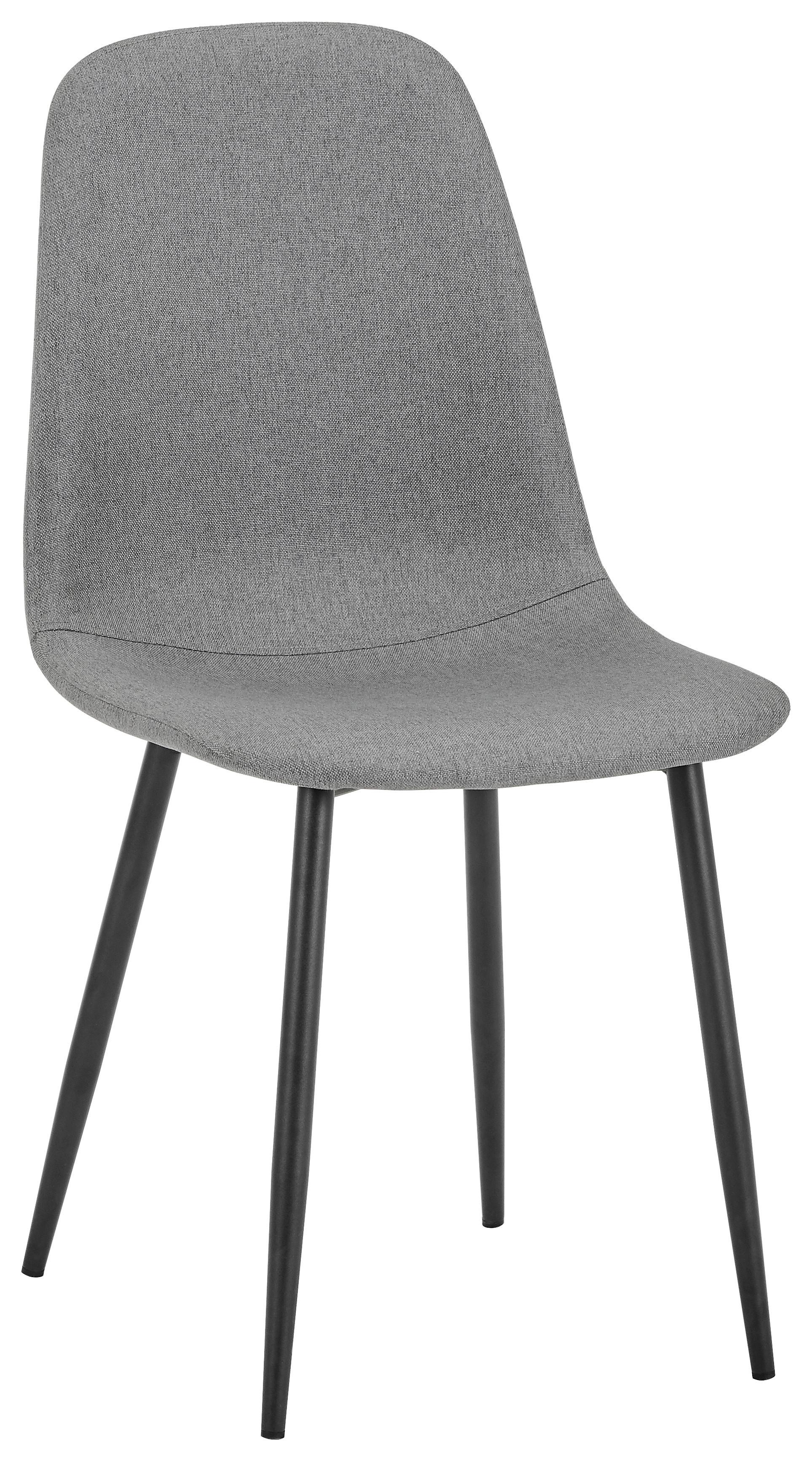 Stuhl Dana Dunkelgrau - Dunkelgrau/Anthrazit, Lifestyle, Textil/Metall (44/87/54cm) - Mömax