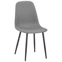 Stuhl Dana Dunkelgrau - Dunkelgrau/Anthrazit, Lifestyle, Textil/Metall (44/87/54cm) - Mömax