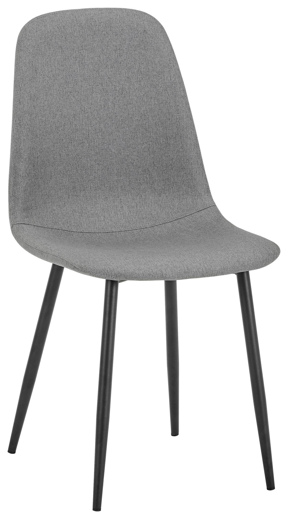 Stuhl Dana Dunkelgrau - Dunkelgrau/Anthrazit, Lifestyle, Textil/Metall (44/87/54cm) - Mömax