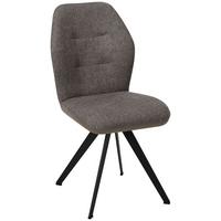Stuhl Storm in Braun - Braun, Modern, Textil/Metall (48/96,5/63cm) - Premium Living