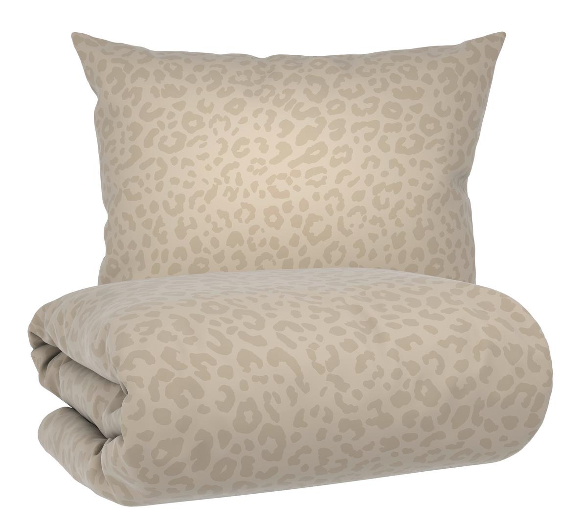 Lenjerie de pat Animal, cca.140x200/50x70 cm - bej, Konventionell, textil (140/200cm) - Mömax