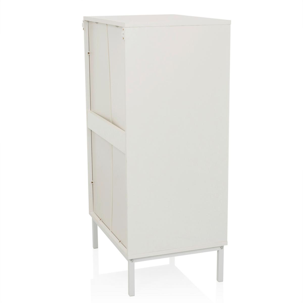 Komoda Bjordal, Bela - bela, Moderno, kovina/leseni material (55/100/40cm) - MID.YOU