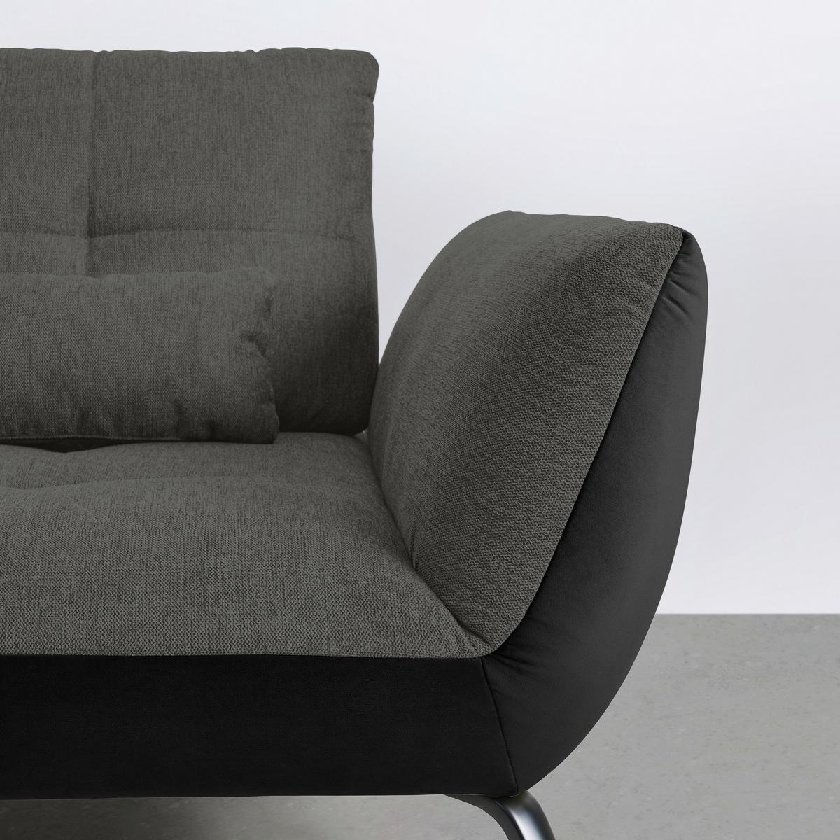 Wohnlandschaft Trendy Anthrazit/Schwarz - Anthrazit/Schwarz, MODERN, Holzwerkstoff/Textil (250/93/310cm) - Premium Living