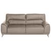 Dreisitzer-Sofa in Sandfarben ´FRISCO´ - Sandfarben/Chromfarben, MODERN, Textil/Metall (210/92/96cm) - MID.YOU