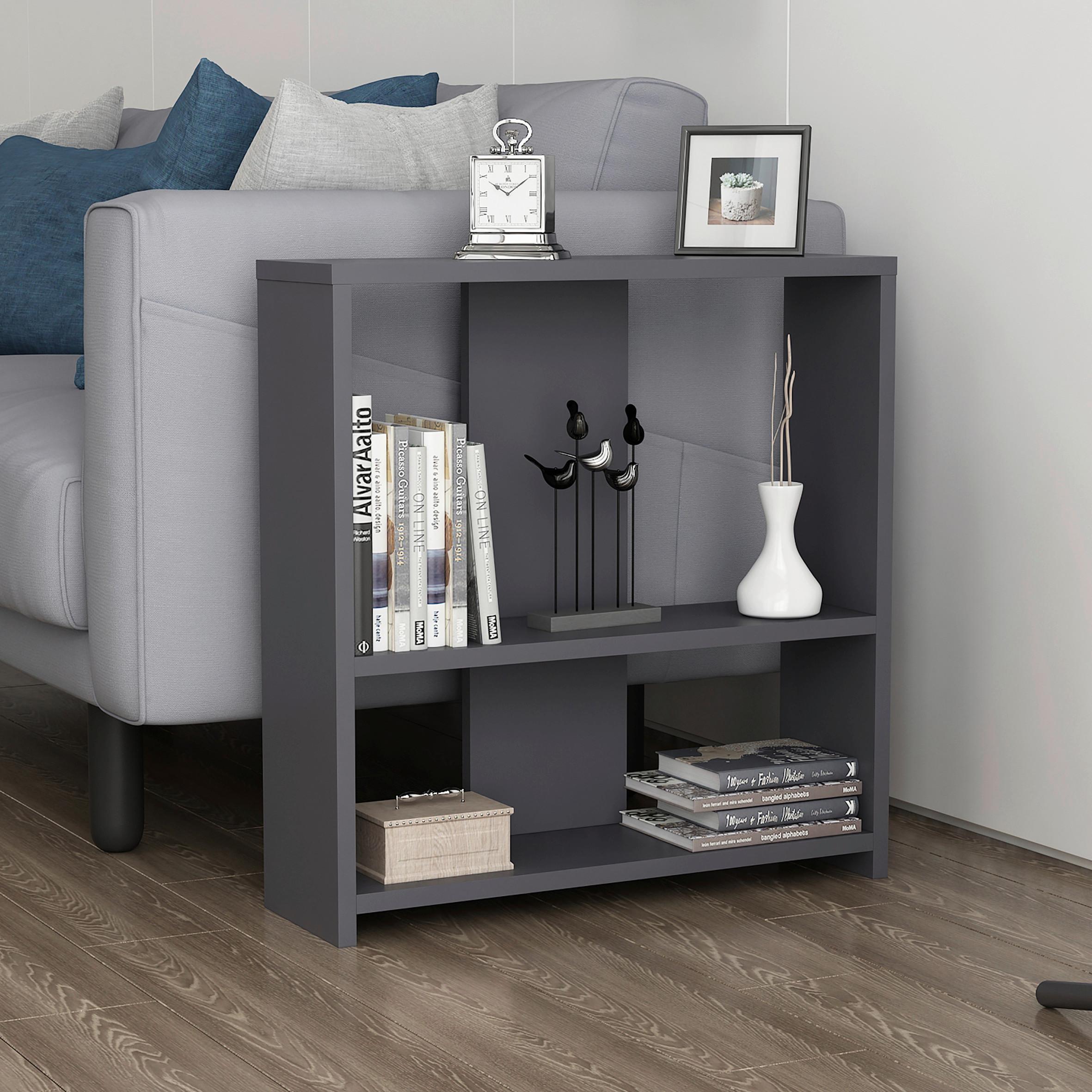 Regal "Dosi", Anthrazit - Anthrazit, Design, Holzwerkstoff (60/62/17,6cm) - Livetastic