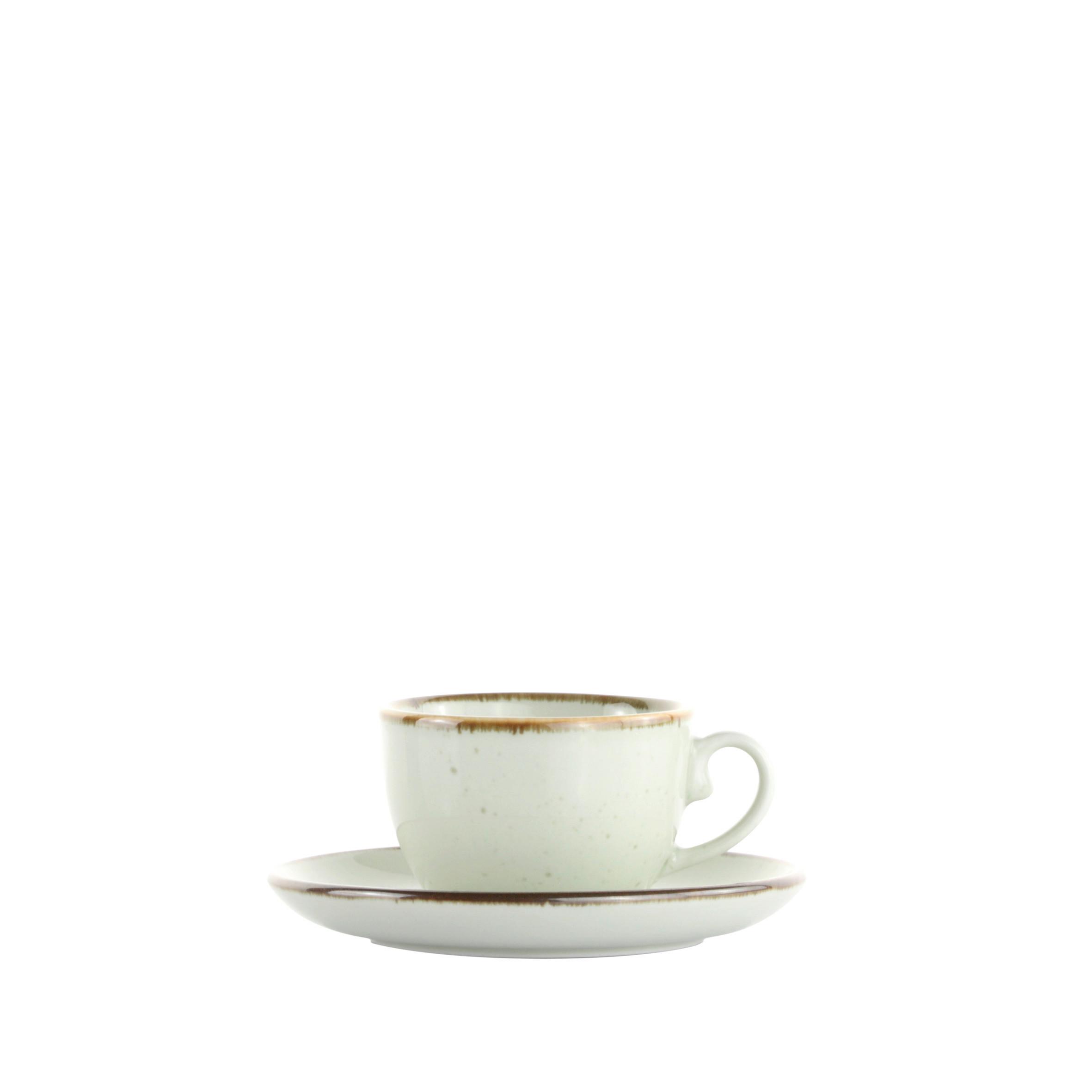 Espressotasse mit Untertasse Capri Creme - Creme, MODERN, Keramik - Mömax