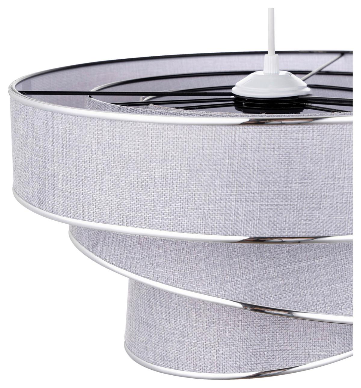 LAMPA WISZĄCA COUPER - kolor srebrny/szary, Konventionell, tworzywo sztuczne/metal (40/72cm)