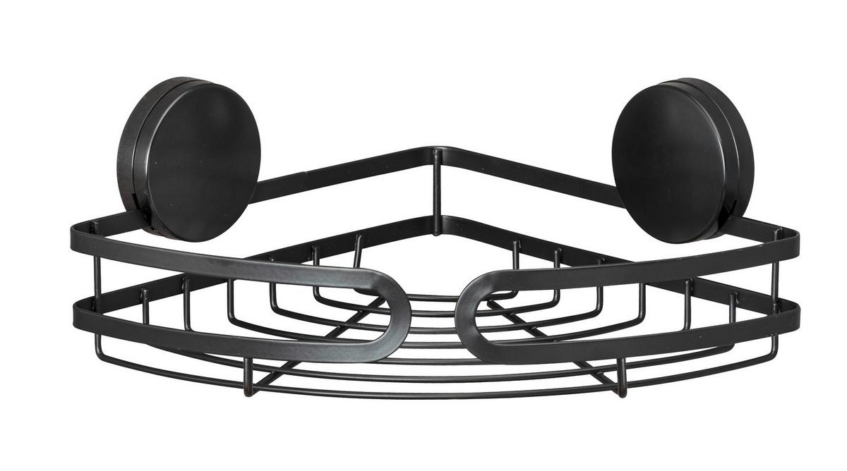 Regal Za Tuš Pavia - crna, Moderno, metal (27/9,8/20cm) - Wenko