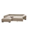 Sedežna Garnitura Alvito, Bež, Žamet, Ležišče - siva/črna, Design, tekstil/les (202/298cm) - MID.YOU