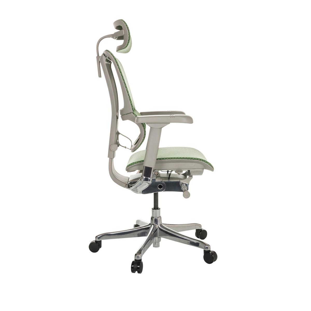 Pisarniški Stol Ergohuman Slim I G, Zelena - srebrne barve/zelena, Basics, kovina/umetna masa (69/116-138/66cm) - MID.YOU