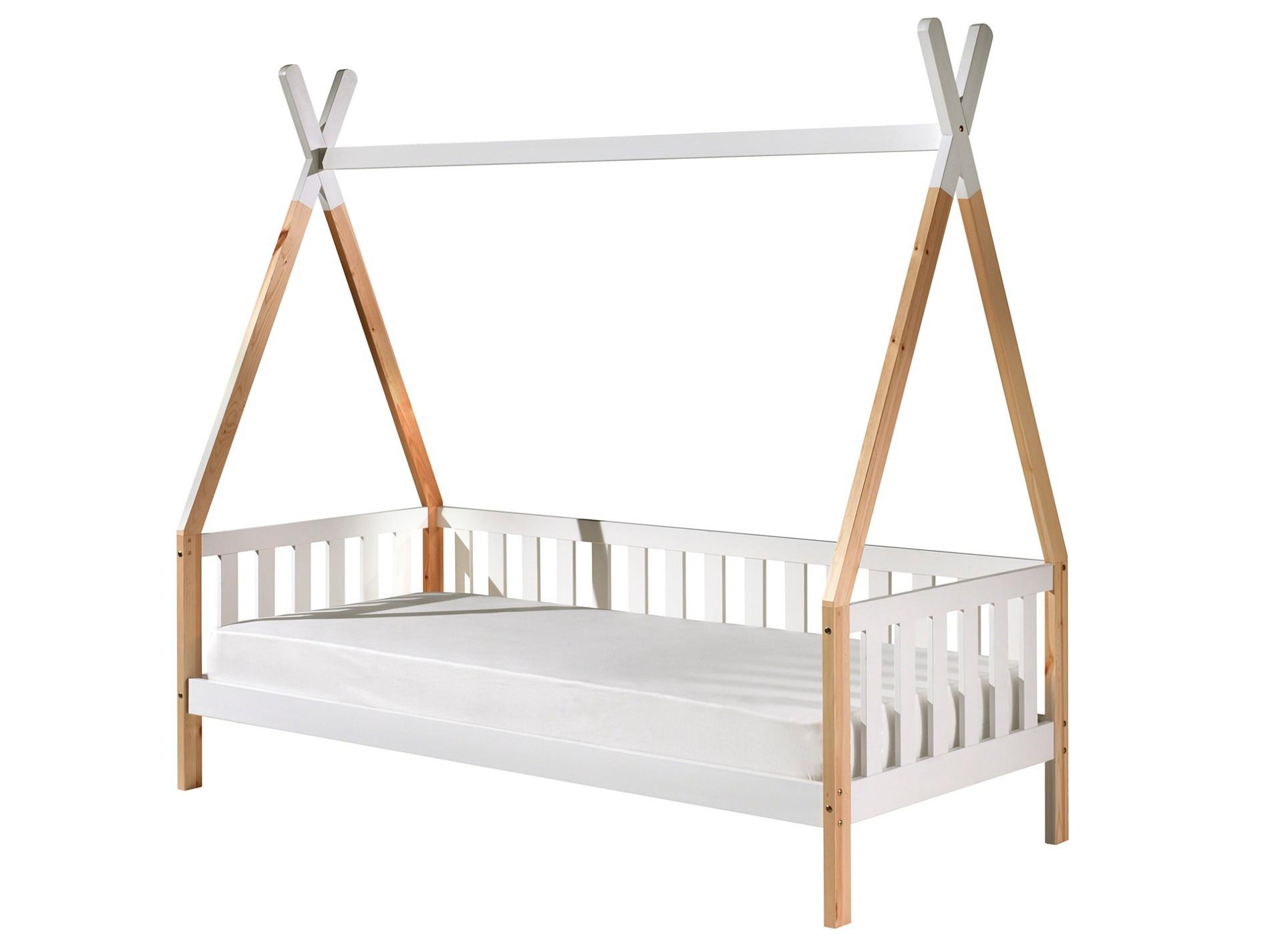 Spielbett "Tipi", natur/weiß - Weiß/Kieferfarben, MODERN, Holz/Holzwerkstoff (90/200cm) - MID.YOU