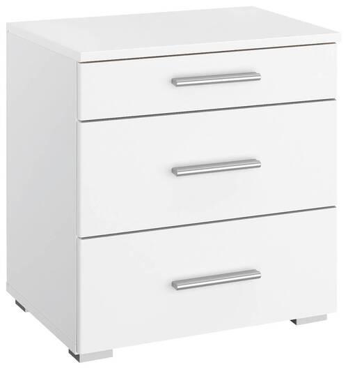 SZAFKA NOCNA SCALA - biały/kolor aluminiowy, Konventionell, materiał drewnopochodny/tworzywo sztuczne (47/52/42cm) - Rauch Möbel