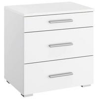 SZAFKA NOCNA SCALA - biały/kolor aluminiowy, Konventionell, materiał drewnopochodny/tworzywo sztuczne (47/52/42cm) - Rauch Möbel