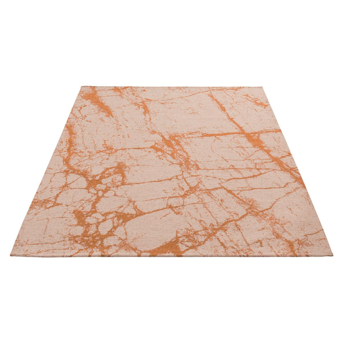 Webteppich Marble Cotton ca. 160x230cm - Beige/Goldfarben, MODERN, Textil (160/230cm)
