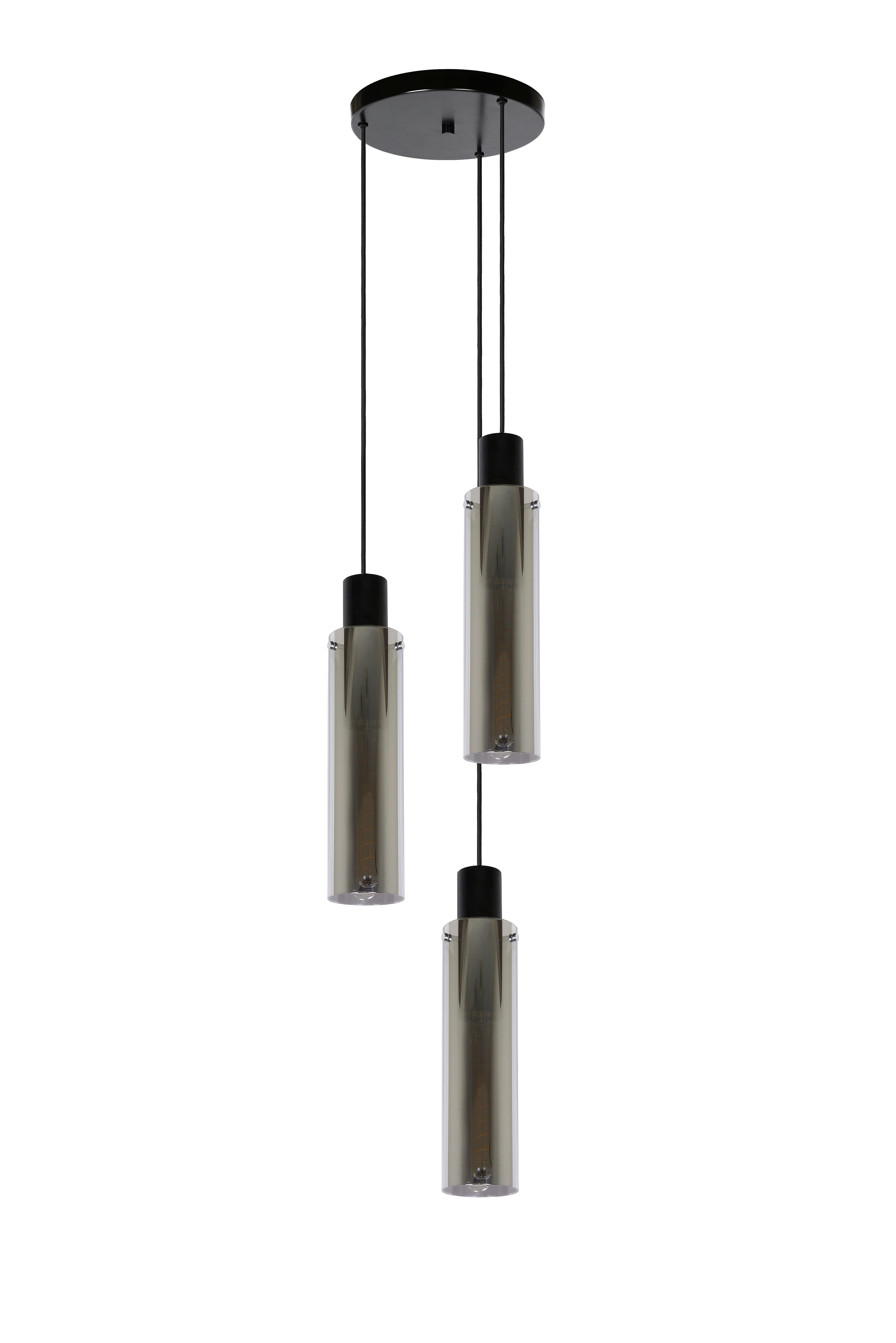 LAMPA WISZĄCA 74404/13/65 ORLANDO - jasnoszary, Design, szkło (32/32/172cm) - Lucide