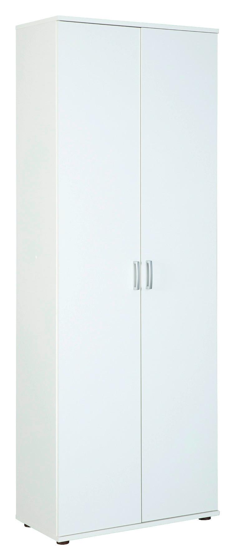 Mehrzweckschrank Arconati Weiß ca. 70x189x34cm - Silberfarben/Schwarz, Basics, Holzwerkstoff/Kunststoff (70/189/34cm) - MID.YOU