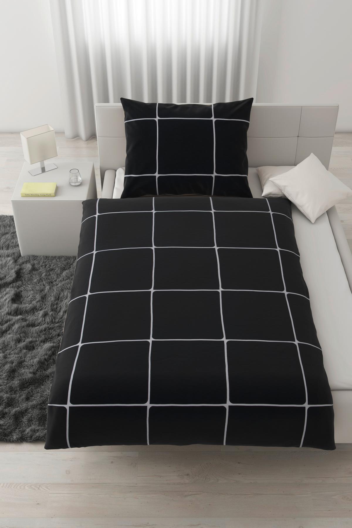 BETTWÄSCHESET LINNEA WENDE - Weiss/Beige, Modern, Textil (160cm) - Modern Living