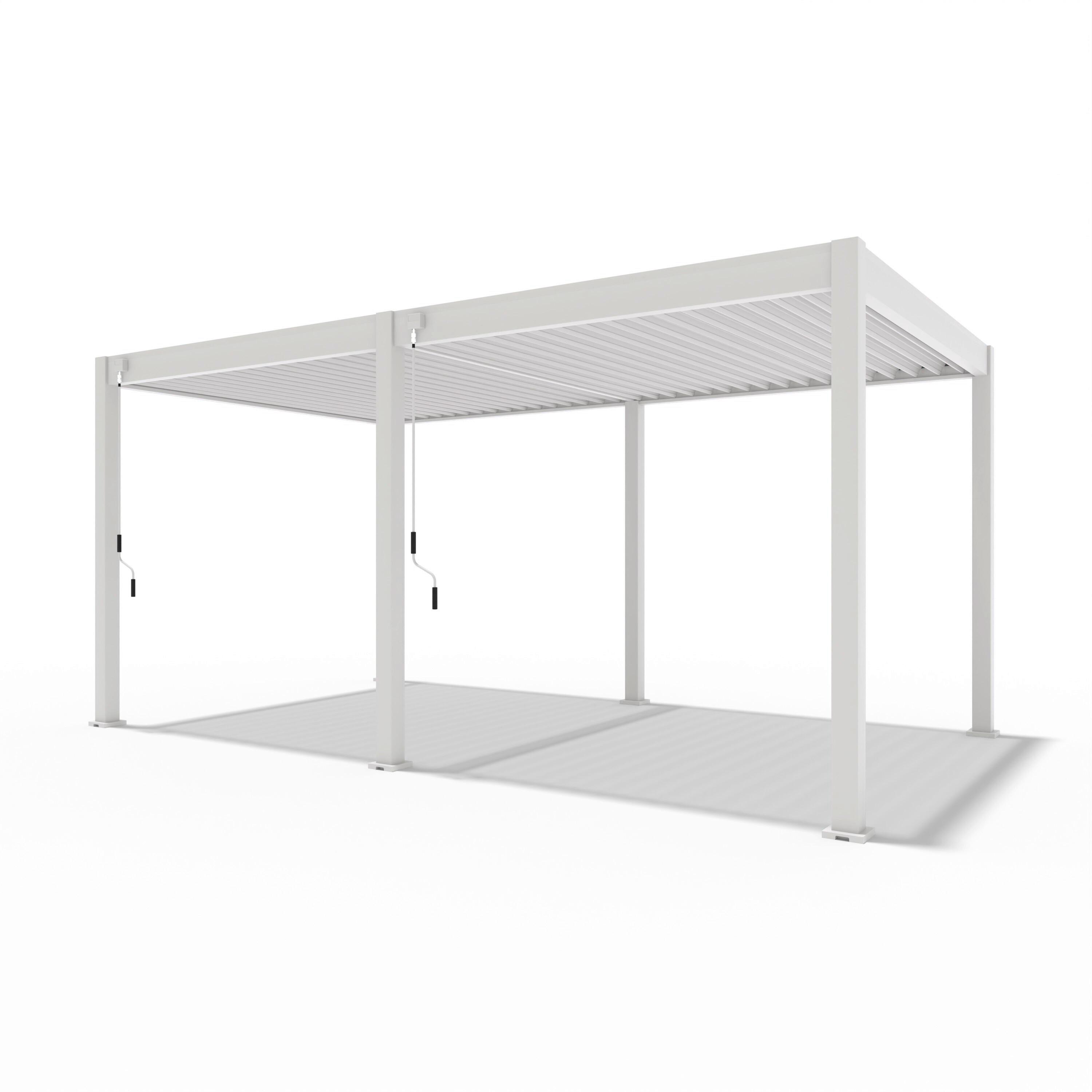 Pergola Trumpf, Biserna Barva, 3x5,3m - biserna, Basics, kovina (300/255/530cm) - Gardenson