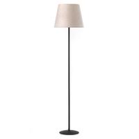 Stehleuchte Loris Paralume Creme/Schwarz max. 22 Watt - Creme/Schwarz, KONVENTIONELL, Textil/Metall (28/28/173cm)