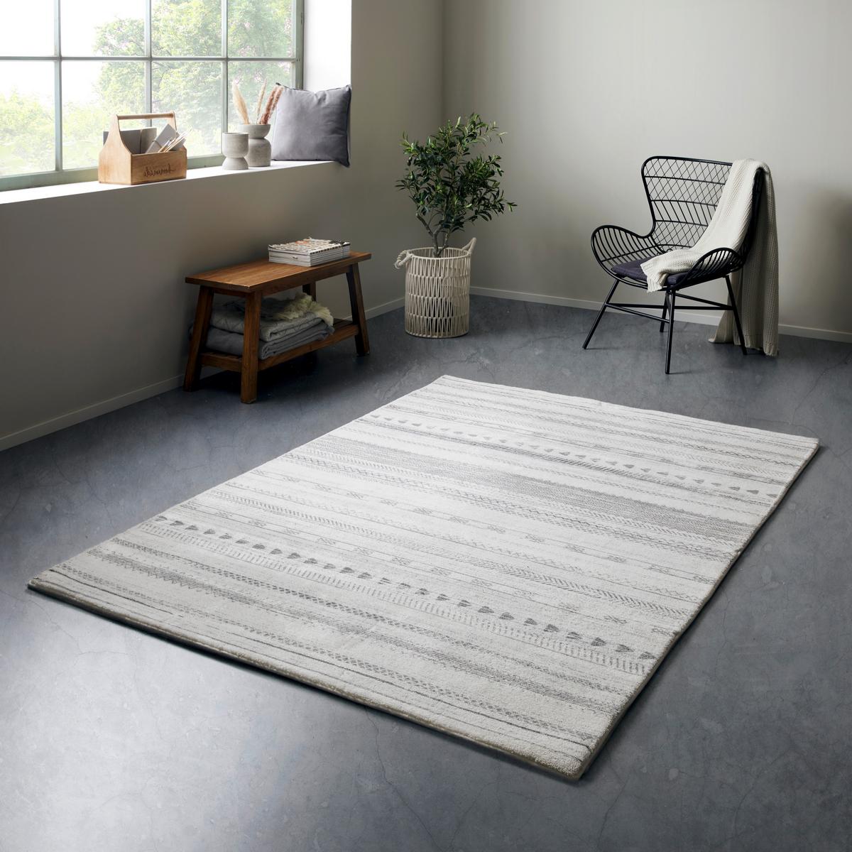 Kunstfell Etno 2 in Grau ca. 120x160cm - Grau, Modern, Textil (120/160cm) - Modern Living