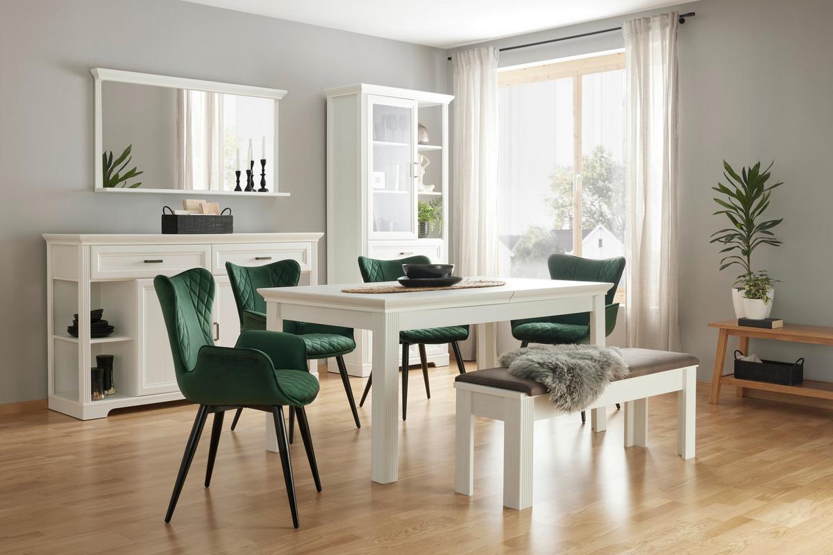 vitrine in Pinienfarben - couleur de pin, Romantik / Landhaus, métal/matériau de bois (93/204/42cm) - Zandiara