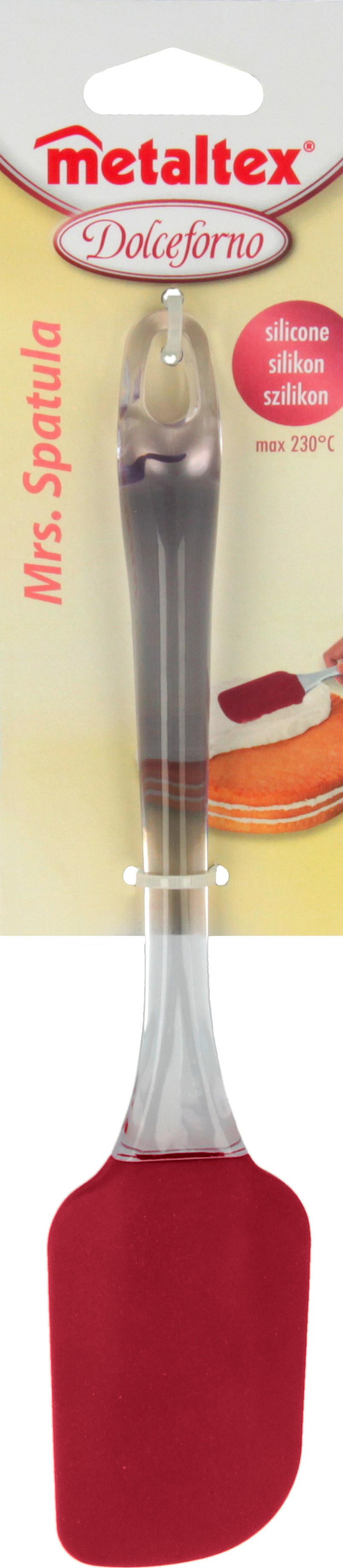Szilikon Spatula Dolceforno - bordó/átlátszó, műanyag/fém (25/5,2/2cm) - Metaltex