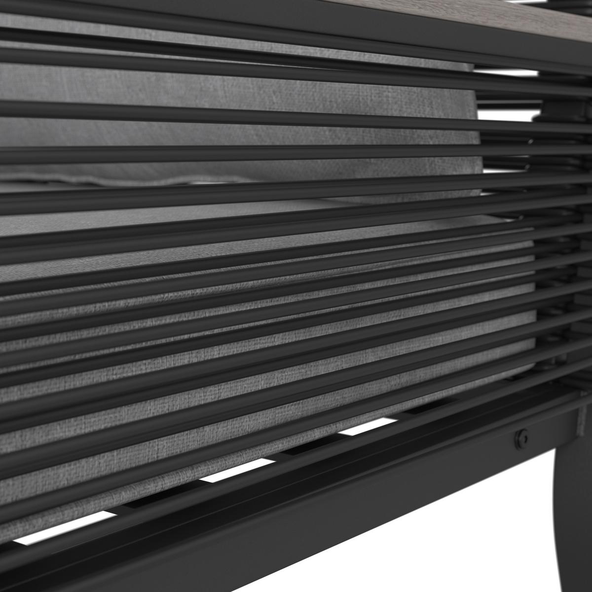 Vrtna Garnitura Paulina - svijetlo siva/crna, Moderno, staklo/metal (181/73/65cm) - Bessagi Garden