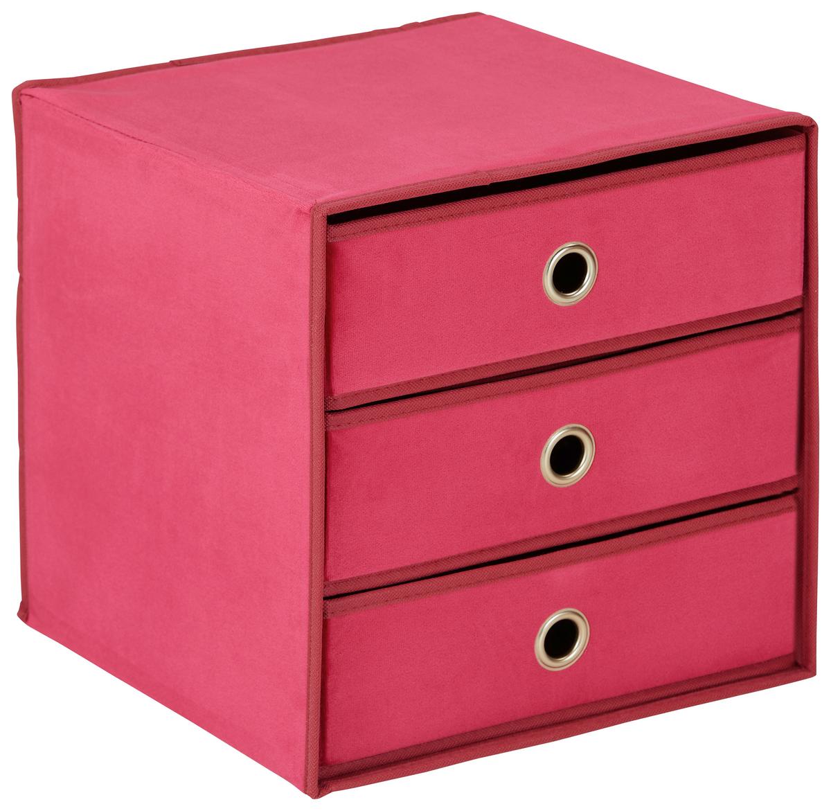 Schubladenbox Mona in Altrosa - Altrosa, Karton/Textil (32/31,5/32cm) - Mömax