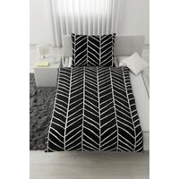 Lenjerie de pat Marble, cca. 140x200/50x70cm - negru, Konventionell, textil (140/200cm) - Modern Living
