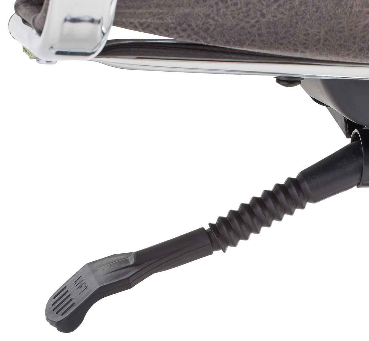 FOTEL SZEFA TOMMASO - antracytowy/kolor chromowy, Konventionell, metal/tkanina (67/107-115/67cm) - Cantus