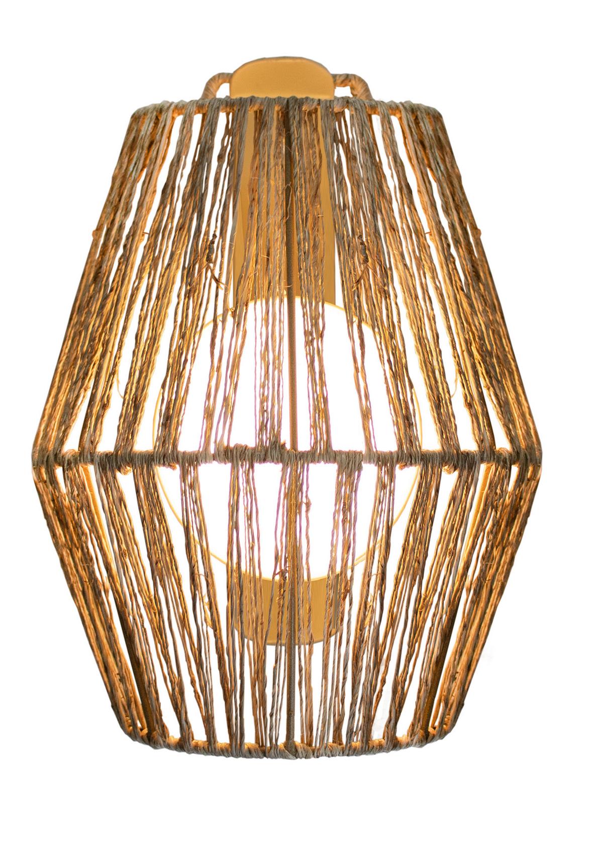 LAMPA ZEWNĘTRZNA LED LUMSIS025XXWLNW SISINE 25 - Natur, materiały naturalne (22.5/24.5/11.5cm) - Newgarden