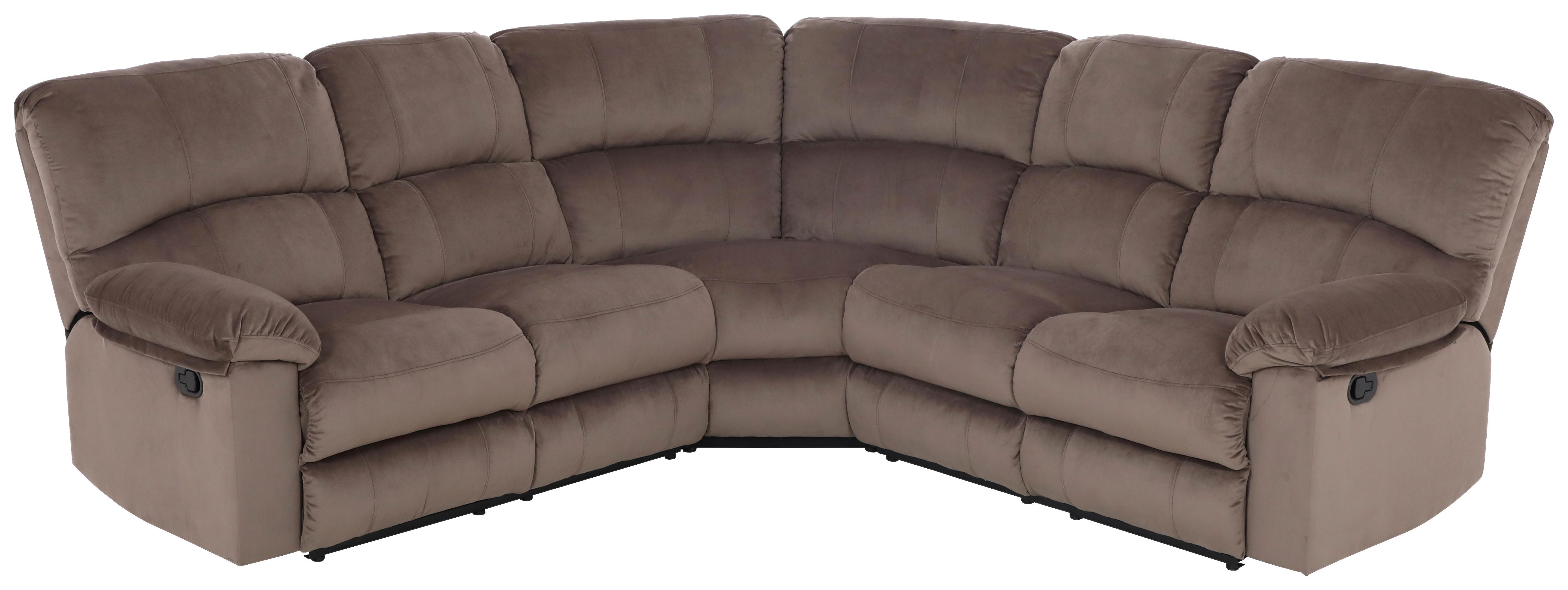 NAROŻNIK LINCOLN - czarny/brązowy, Konventionell, tworzywo sztuczne/tkanina (253/100/253cm) - P & B
