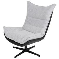 Fotel Audrey - krémszínű/fekete, Modern, textil/fa (82/104/89cm) - Mömax