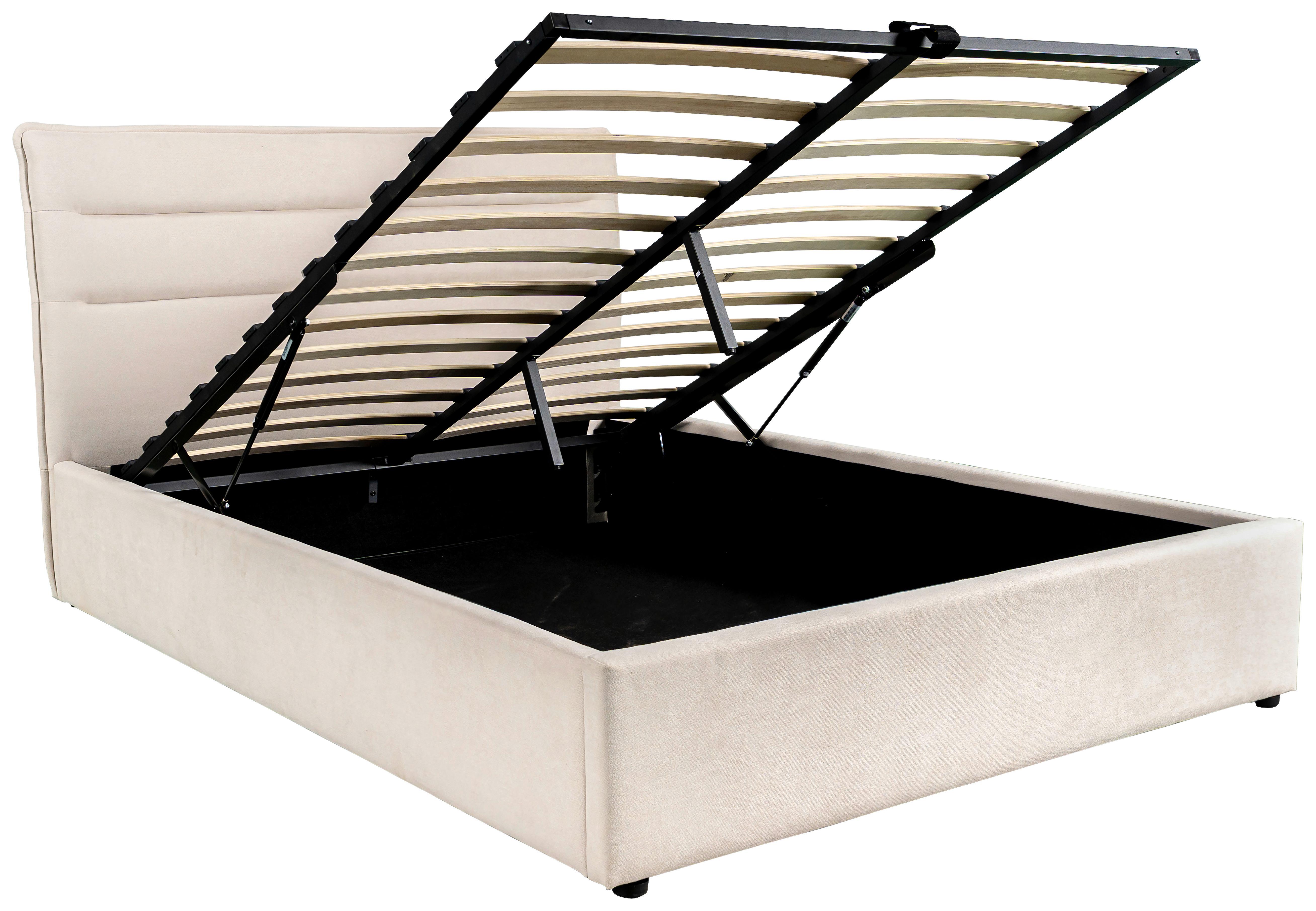 STOPPAD SÄNG SIENNA -EXKLUSIV- -BASED- - beige/svart, Lifestyle, metall/trä (140/200cm) - Based
