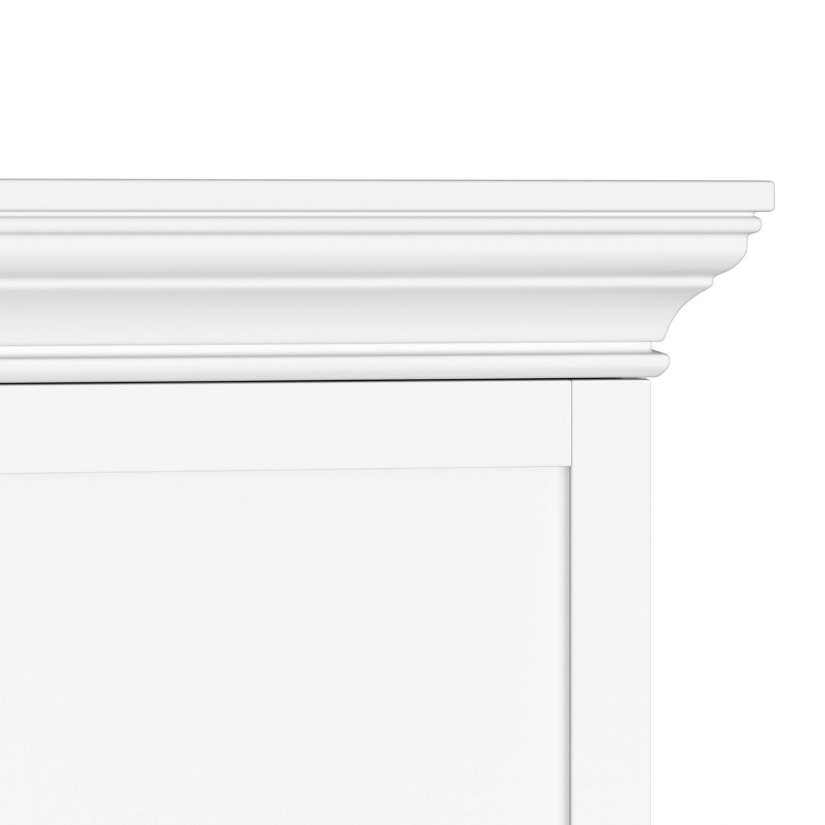 Bufet ALVARO - alb, Modern, material pe bază de lemn (121,5/220/55,5cm) - Bessagi Home