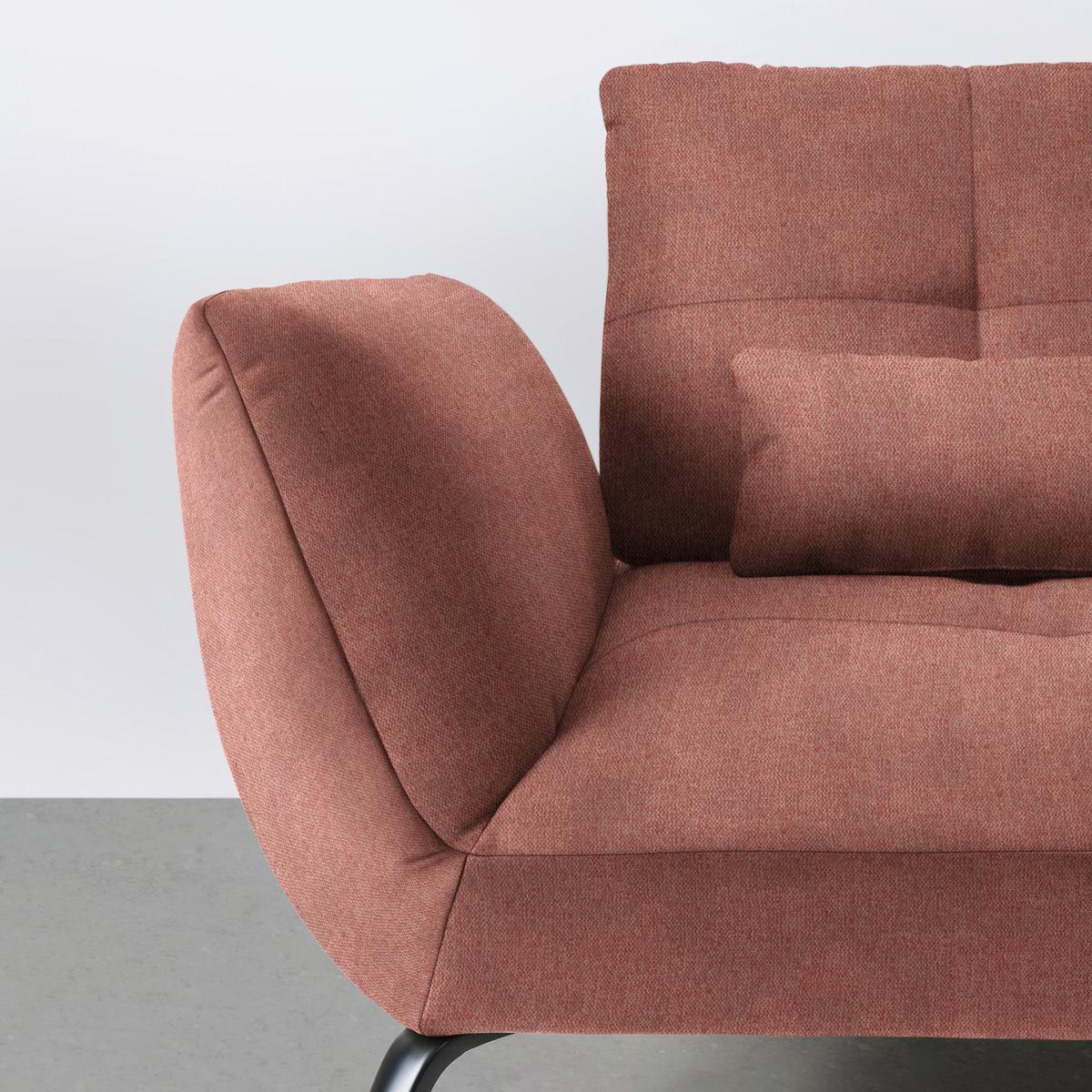 Wohnlandschaft Trendy Altrosa - Altrosa/Schwarz, MODERN, Holzwerkstoff/Textil (310/93/250cm) - Premium Living