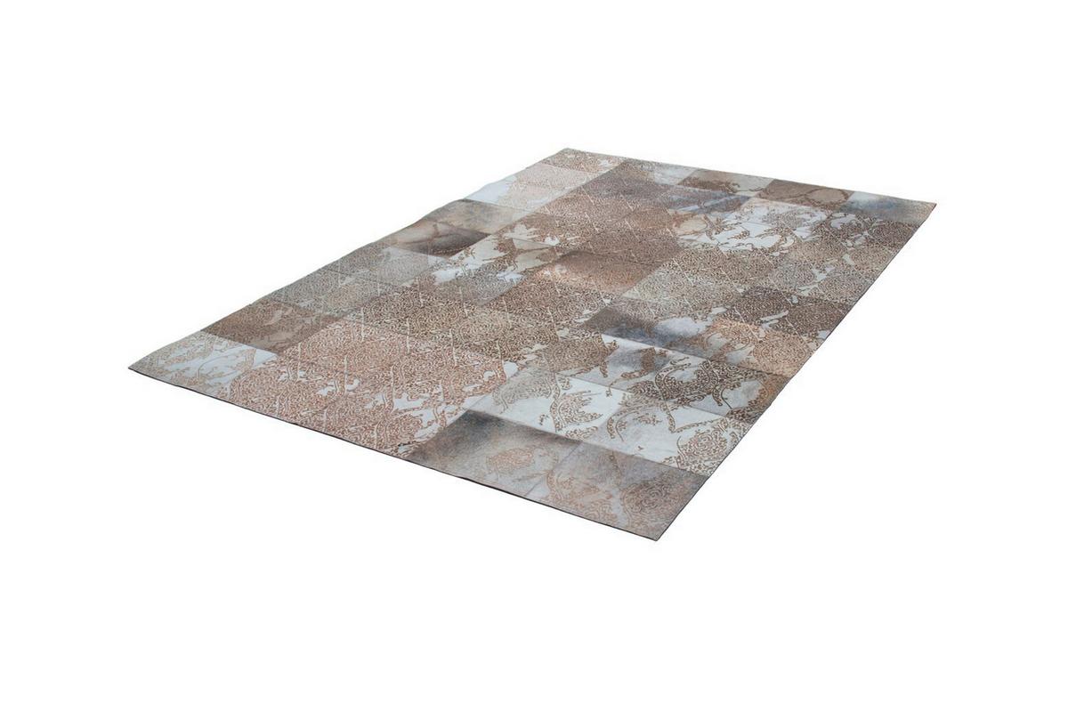 FLACHWEBETEPPICH COBRA 343 SILBER 200CM X 300CM - Silberfarben, Design, Leder/Textil (200/300cm) - Kayoom