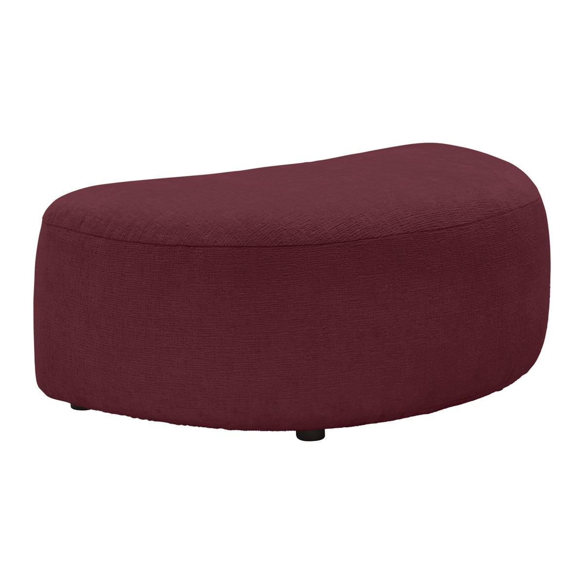 Hocker Leonas Hocker Bordeaux - Bordeaux/Schwarz, MODERN, Kunststoff/Textil (102/42/66cm) - Premium Living