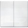 Schwebetürenschrank in Weiß Hochglanz - Alufarben, MODERN, Holzwerkstoff/Metall (225/210/62cm) - Modern Living Schwebetürenschrank in Weiß Hochglanz - Alufarben, MODERN, Holzwerkstoff/Metall (225/210/62cm) - Modern Living