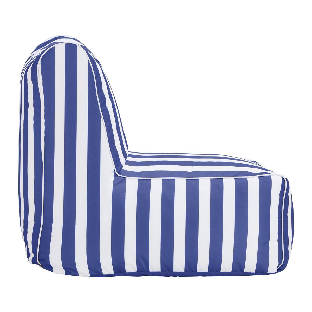 Vreča Za Sedenje Isabella, Mornarsko Modra, Bela - modra/bela, Moderno, tekstil (90/90/60cm) - Bessagi Garden