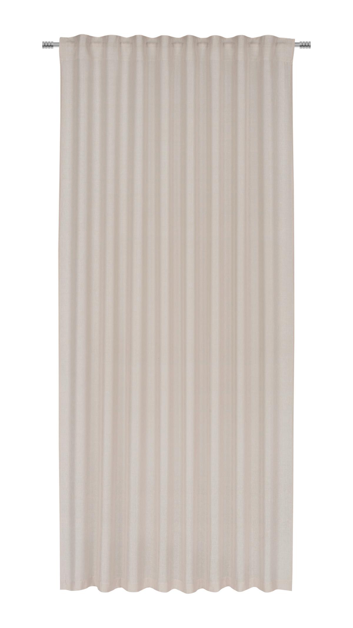 Fertigvorhang Elisa in Beige ca. 135x255cm - Beige, KONVENTIONELL, Textil (135/255cm) - Premium Living