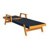 SOLSÄNG ENRICA - svart/akaciefärgad, Modern, trä/plast (200/73/79cm) - Bessagi Garden