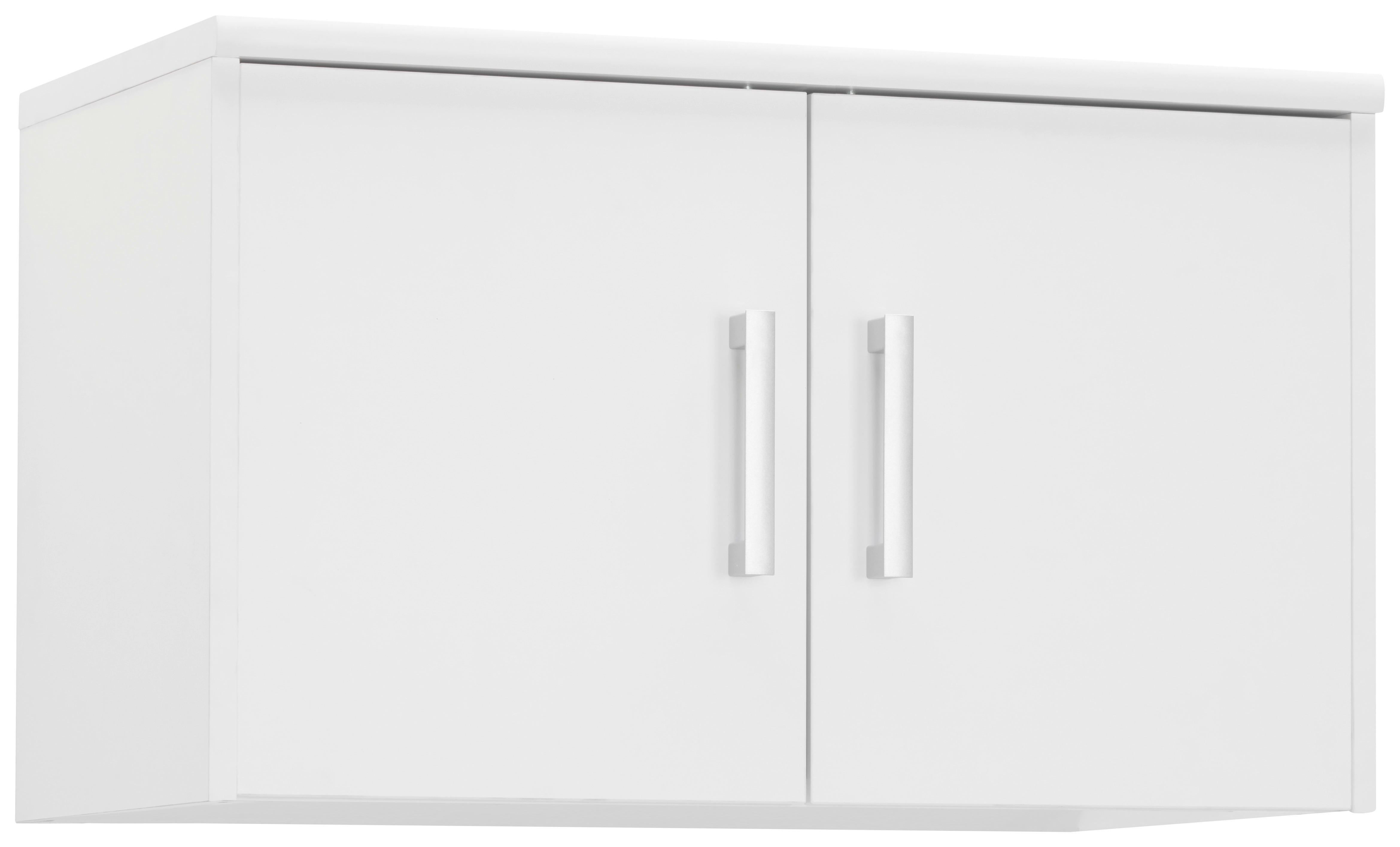 NADSTAWKA NA SZAFĘ EASY - kolor srebrny/biały, Basics, materiał drewnopochodny/tworzywo sztuczne (72/43/36cm) - Xora