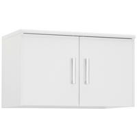 NADSTAWKA NA SZAFĘ EASY - kolor srebrny/biały, Basics, materiał drewnopochodny/tworzywo sztuczne (72/43/36cm) - Xora