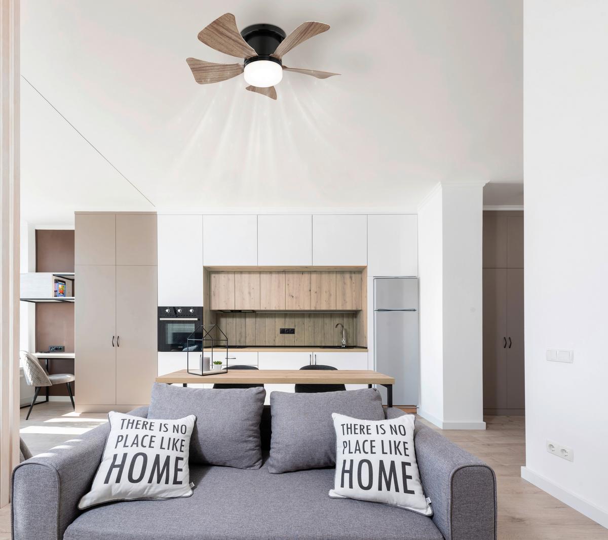 Deckenleuchte Luft Opal/Schwarz max. 10 Watt - Opal/Schwarz, Konventionell, Kunststoff/Metall (40,6/13cm) - Mömax